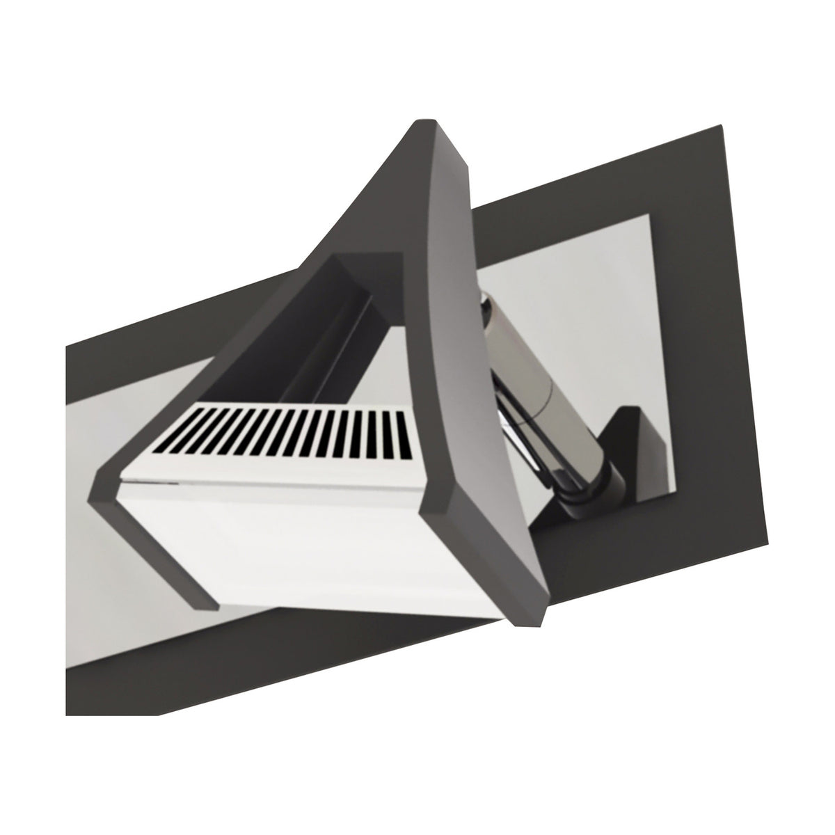Chicago E27 IP65 Round Post Light 12cm Clear - Anthracite