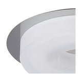Close-up of the Polinesia Rope dimmable ceiling light's edge, showing a beige outer rim and white diffuser on a plain background.