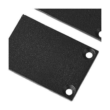 Magneto Track Light end cap, 30mm, in black textured aluminium with two countersunk screw holes, shown at close range on a white background.