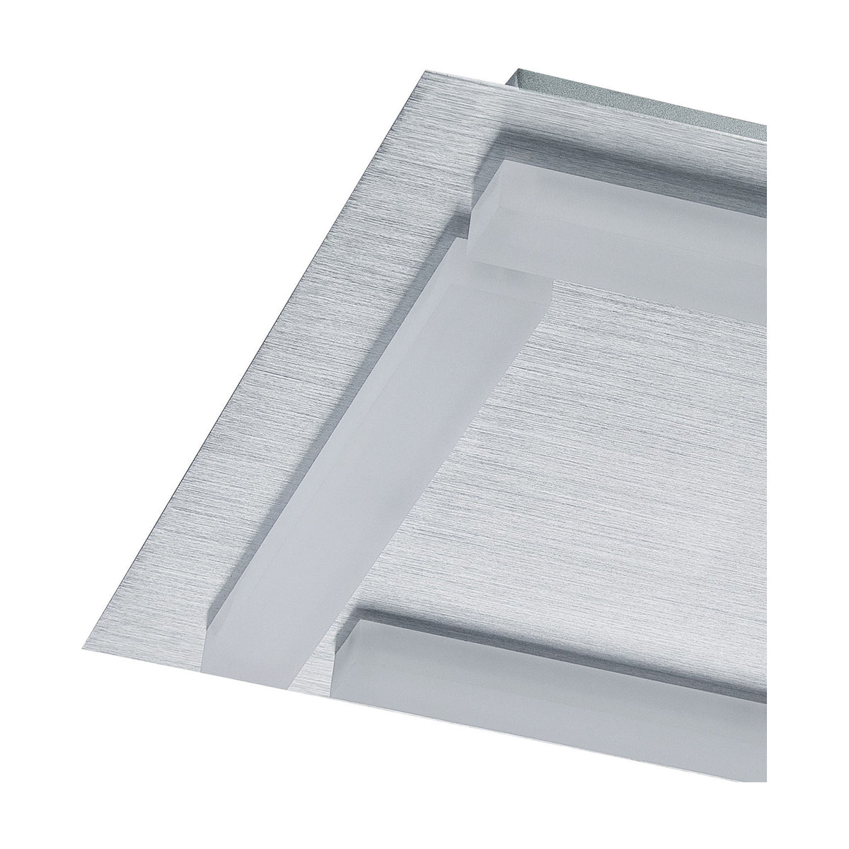 Close-up of the Magneto Recessed Track Light 11cm L-joint in black, showing the brushed metal channel with frosted diffuser strip against a plain white background.