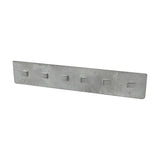 Magneto Track Connection Side Plate in silver aluminium, a slim rectangular strip with six raised connector tabs, shown against a plain white background.