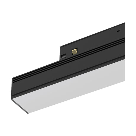 Magneto 8W Linear Track Light, a slim black 30cm bar with an integrated LED diffuser and magnetic track connector, shown against a plain white background.