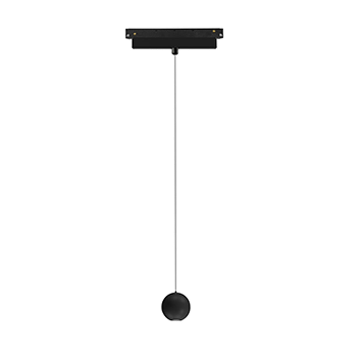 Magneto Track Light 7W 3000K 55mm Wide 180cm Drop - Black