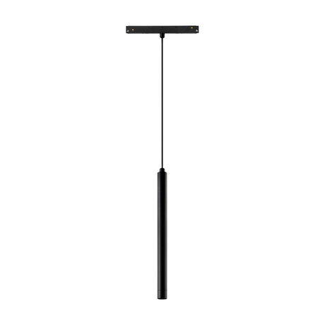 Magneto 5W Track Light pendant with slim black tube, black rectangular track connector, and thin black suspension cable, shown against a plain white background.