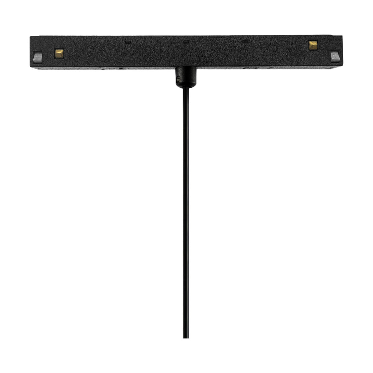 Magneto 5W Track Light, a slender black bar with connector pins on a thin drop rod, shown against a plain white background.
