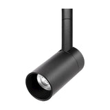 Magneto 5W Dimmable Track Light in black, a compact 35mm cylindrical spotlight with an angled aluminium head and straight mounting rod, shown on a plain white background.