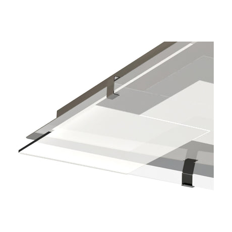 Magneto 10W Linear Dimmable Track Light in black, shown as a slim rectangular panel with mounting clips against a plain white background.