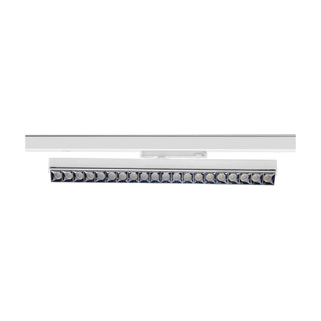 Creta 30W Track Light, a 54cm white aluminium linear bar fixture with integrated LED spots, shown mounted on a track against a plain white background.