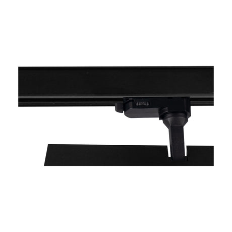 Itaca 30W Track Light in black aluminium, 27cm adjustable head mounted on a track rail, 4000K cool white LED, shown against a plain white background.