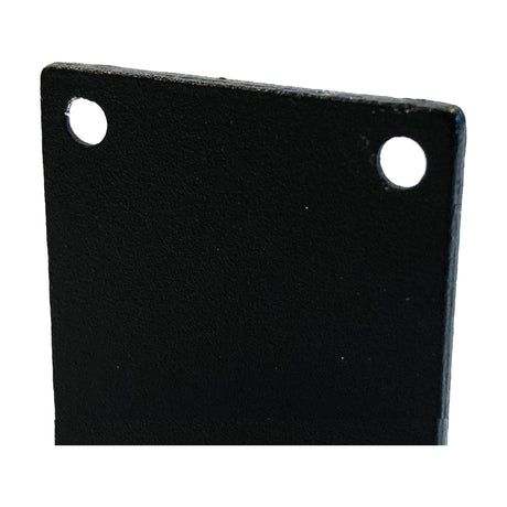 Magneto Track Light 55mm end cap in black aluminium with two fixing holes, shown close-up against a plain white background.