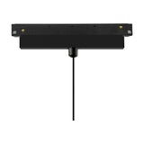 Magneto Track Light pendant head in black and gold, 55mm wide track fitting with a slim black suspension cable, shown on a plain white background.
