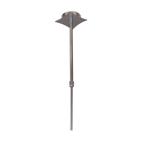 Magneto 12W Cone Track Light in black aluminium, shown on a ceiling mount rod with slim rod extension and cone-shaped LED head, on a plain white background.