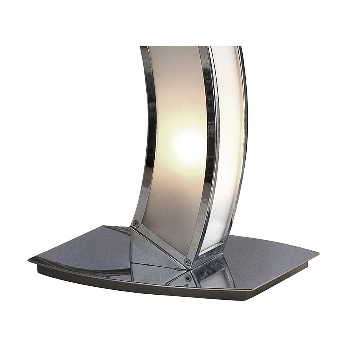 Close-up of the gold Magneto 12W cone track light, featuring a chrome-edged frosted glass diffuser and reflective base with an illuminated warm white bulb, on a white background.