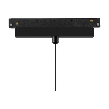 Magneto 10W magnetic track light head, black aluminium bar with pendant drop cable and connector, shown on a plain white background.