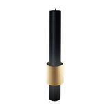 Magneto Track Light 7W 3000K, a slim 58mm suspended cylinder in black with a gold centre band, shown against a plain white background.