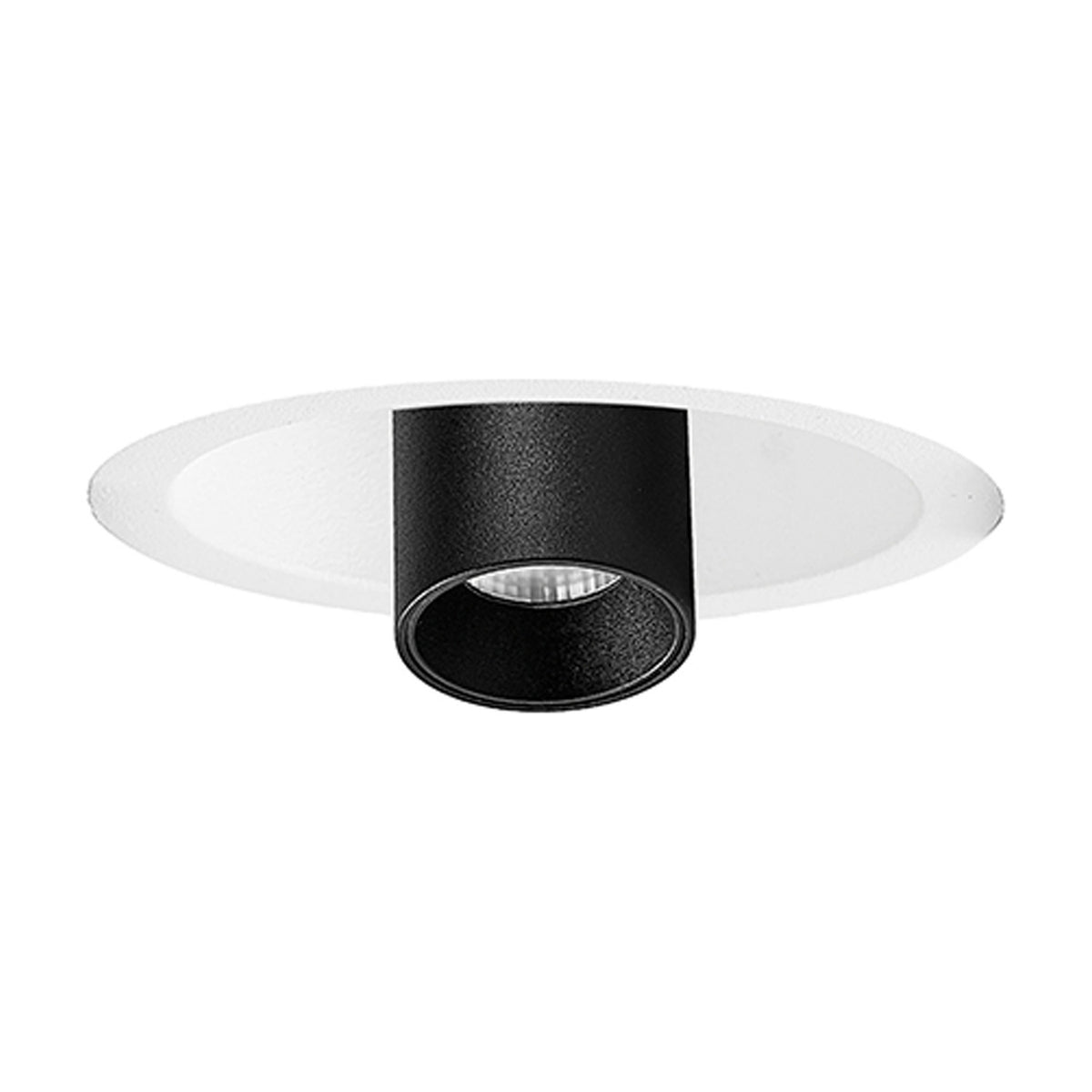 Trimasi Spotlight recessed downlight with round white ceiling trim and cylindrical sand black adjustable spotlight head, 50mm diameter, 7W 3000K LED, on a plain white background.
