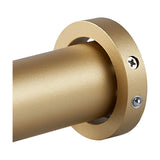Close-up of the Trimasi Spotlight in sand gold, showing its cylindrical aluminium body and round bezel with visible fixing screws, set against a plain white background.