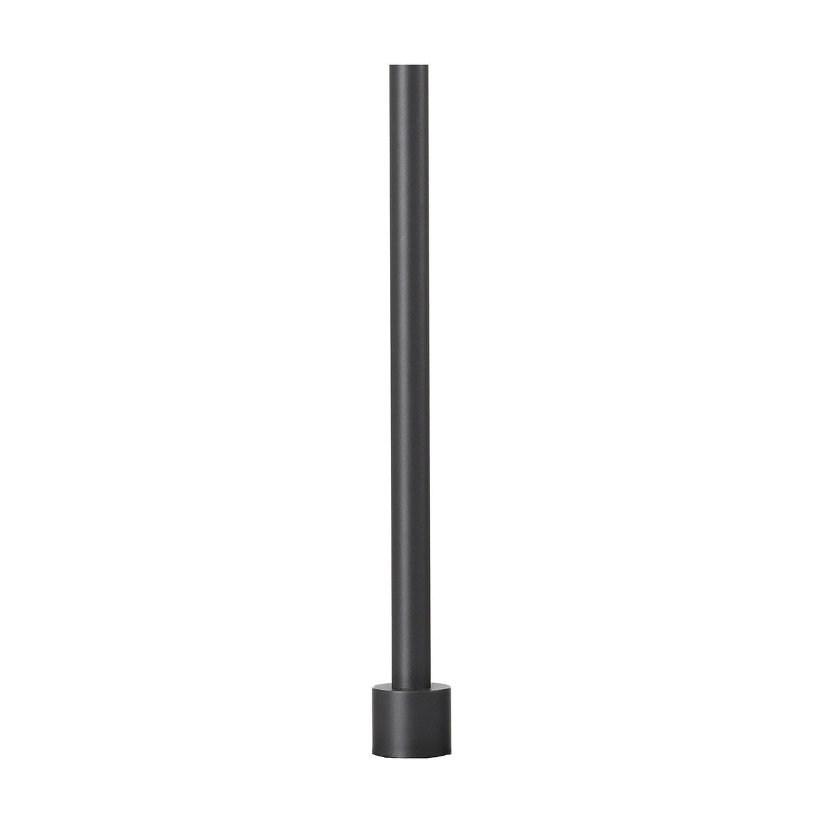 Akita IP54 Bollard Light, an 80cm tall slim outdoor post in sand black finish with a round base, shown against a plain white background.