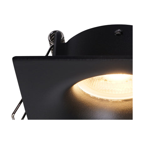 Tavira Square Downlight 68mm Cut-Out 85mm Long - Black