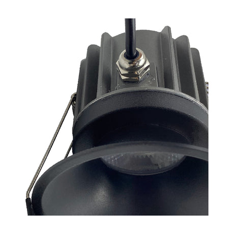 Rombok 12W Downlight 75mm Cut-Out 85mm Dia 1080lm - Black