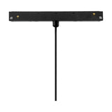 Magneto 5W Track Light, a slim black aluminium bar with connectors on a suspension cable, 20cm long, 4000K cool white LED, shown on a plain white background.