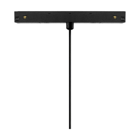 Magneto 7W Track Light, a black aluminium track bar with integrated LED spots and a long pendant drop cable, shown on a plain white background.