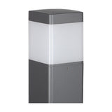 Chicago E27 IP65 Square Post Light 11cm Long Frosted - Anthracite