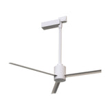 Monkey Ceiling Fan with Light 84cm in white, featuring a slim rod mount, cylindrical motor housing, and three slender blades, shown against a plain white background.