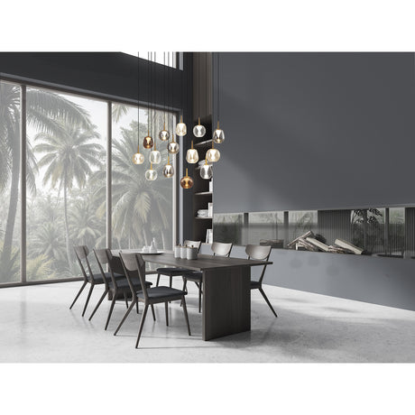Andromeda Rectangle Pendant Light 90cm Drop - Light Gold