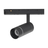 Magneto Dimmable Track Light in black, showing the compact cylindrical spotlight head with adjustable joint mounted on a black magnetic track, set against a plain white background.
