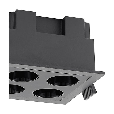 Blau 4 Light 10W Downlight 70mm Cut-Out 75mm Long 750lm - Black