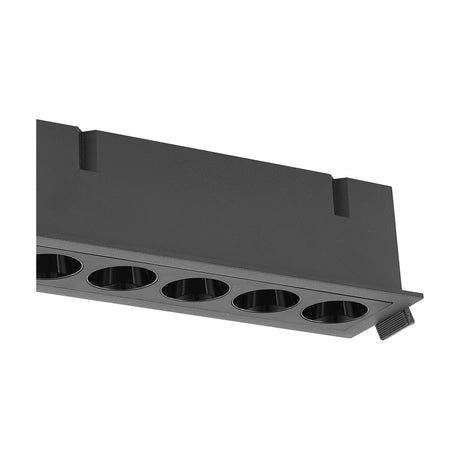 Blau 5 Light 12W Downlight 145mm Cut-Out 14.7cm Long - Black