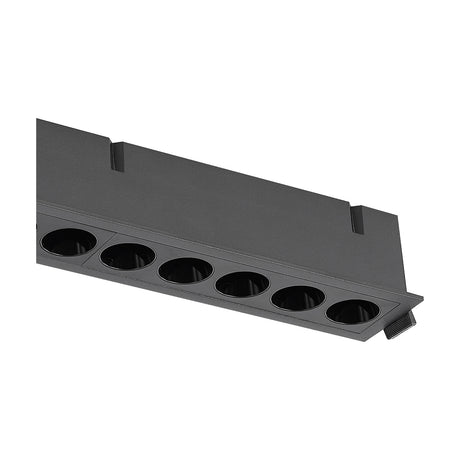 Blau 10 Light 24W Downlight 280mm Cut-Out 28cm Long - Black