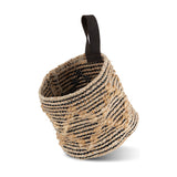 Mannu Small Wall Hung Storage Basket - Natural & Black