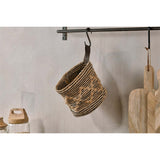 Mannu Large Wall Hung Storage Basket - Natural & Black