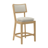 Maggie Counter Bar Stool - Frost with Umber