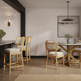 Maggie Counter Bar Stool - Frost with Umber