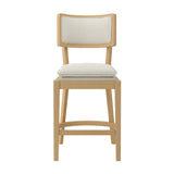 Maggie Counter Bar Stool - Frost with Umber