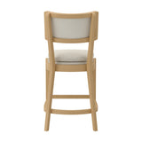 Maggie Counter Bar Stool - Frost with Umber
