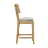 Maggie Counter Bar Stool - Frost with Umber