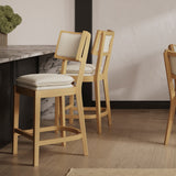 Maggie Counter Bar Stool - Frost with Umber