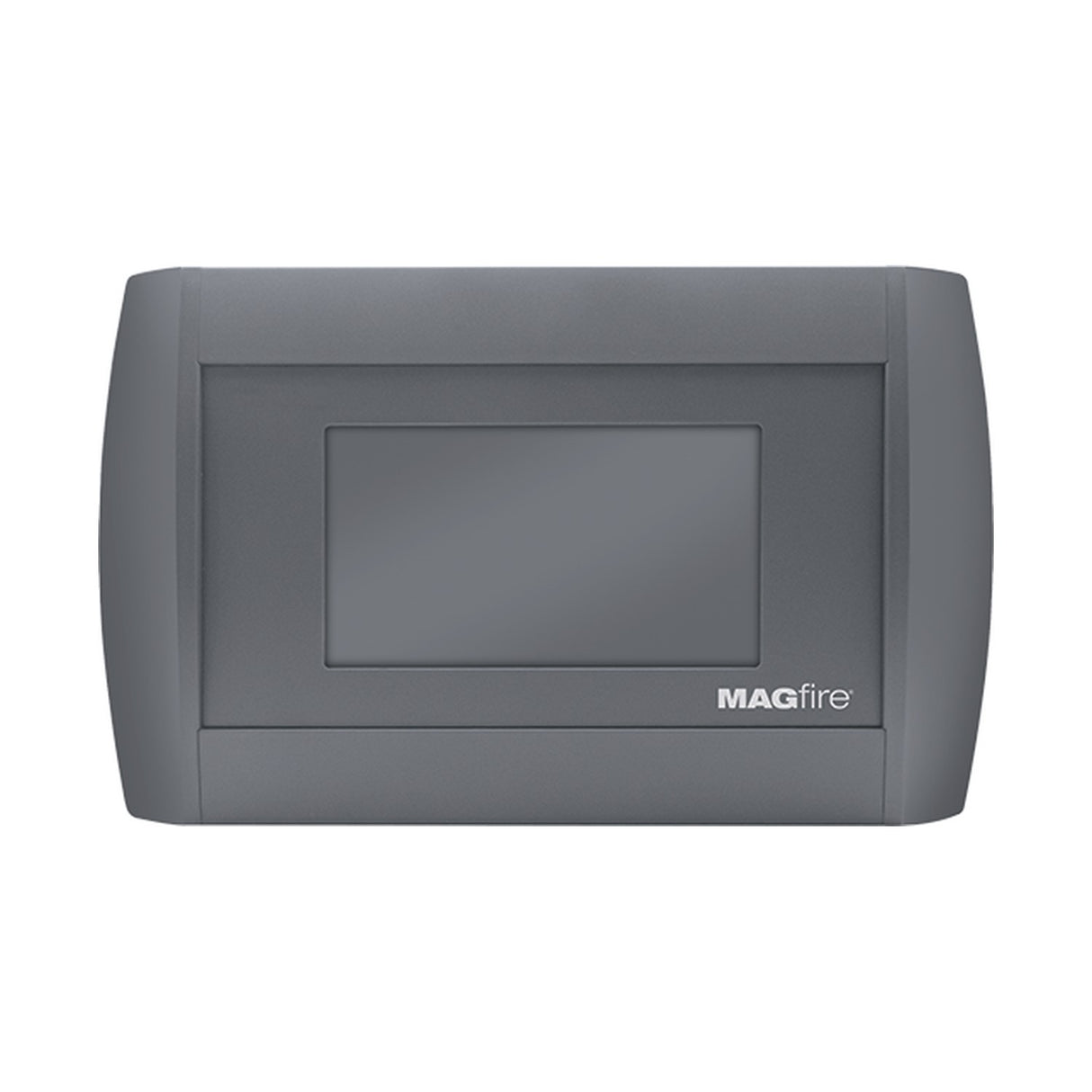 ESP MAGPRO addressable fire alarm repeater panel in grey ABS casing with a 7" TFT touchscreen display, shown on a plain white background.