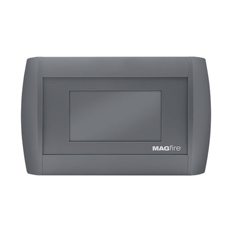 ESP MAGPRO addressable fire alarm repeater panel in grey ABS casing with a 7" TFT touchscreen display, shown on a plain white background.