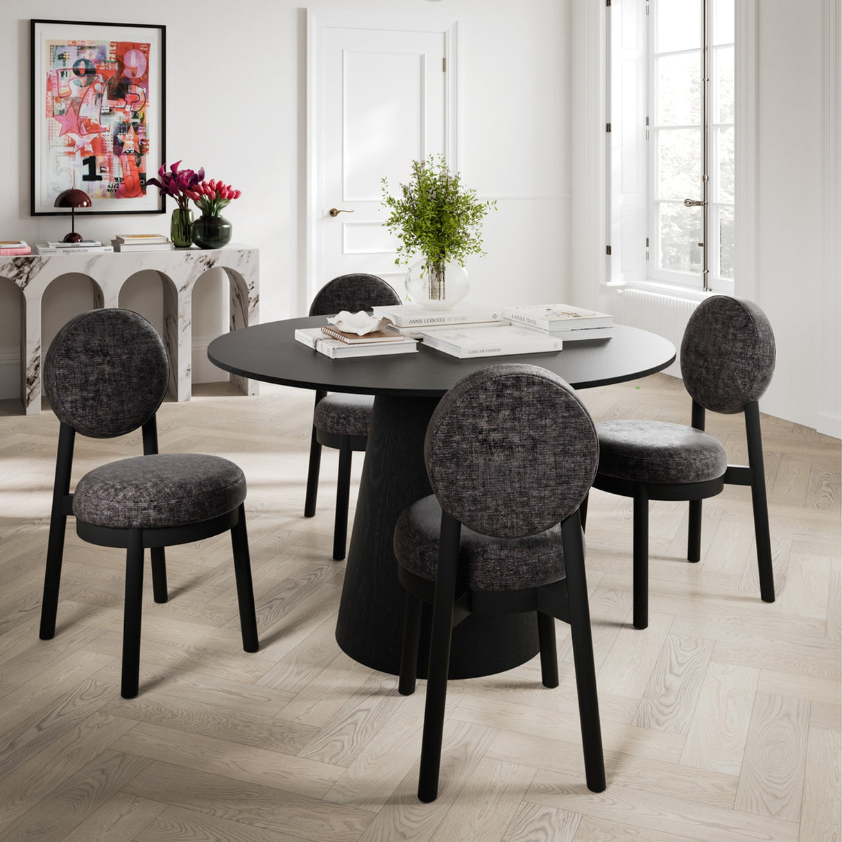 Maru Dining Chair – Monument with Black