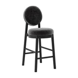Maru Counter Bar Stool – Monument with Black