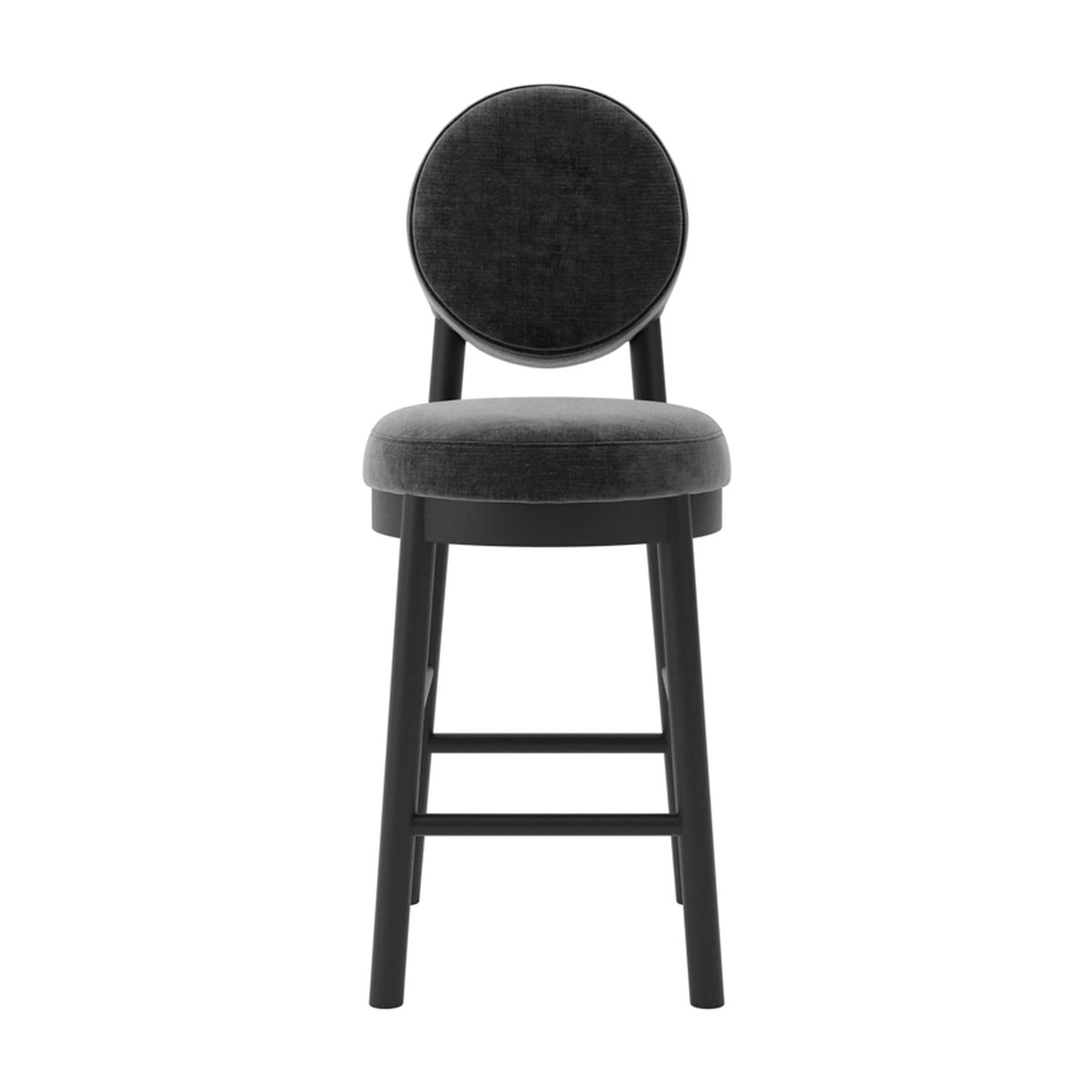 Maru Counter Bar Stool – Monument with Black