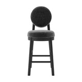 Maru Counter Bar Stool – Monument with Black