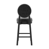 Maru Counter Bar Stool – Monument with Black