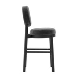 Maru Counter Bar Stool – Monument with Black