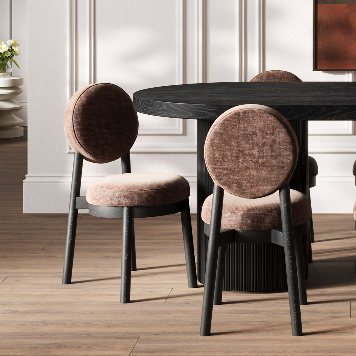 Maru Dining Chair - Treacle with Black